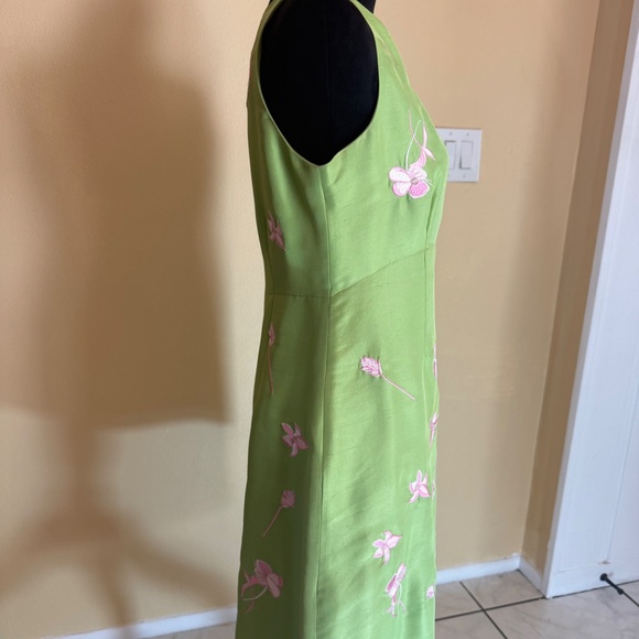 TIBI HYLAND EMBROIDERED SILK SHEATH - Picture 4 of 10